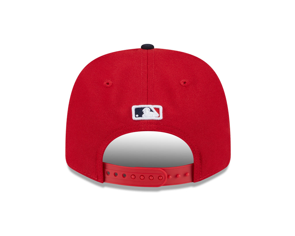 Cleveland Guardians Red Navy New Era Player Replica 9SEVENTY Stretch Snap Adjustable Hat Official Team Hat Sports Fan Cap Official NFL Team Hat