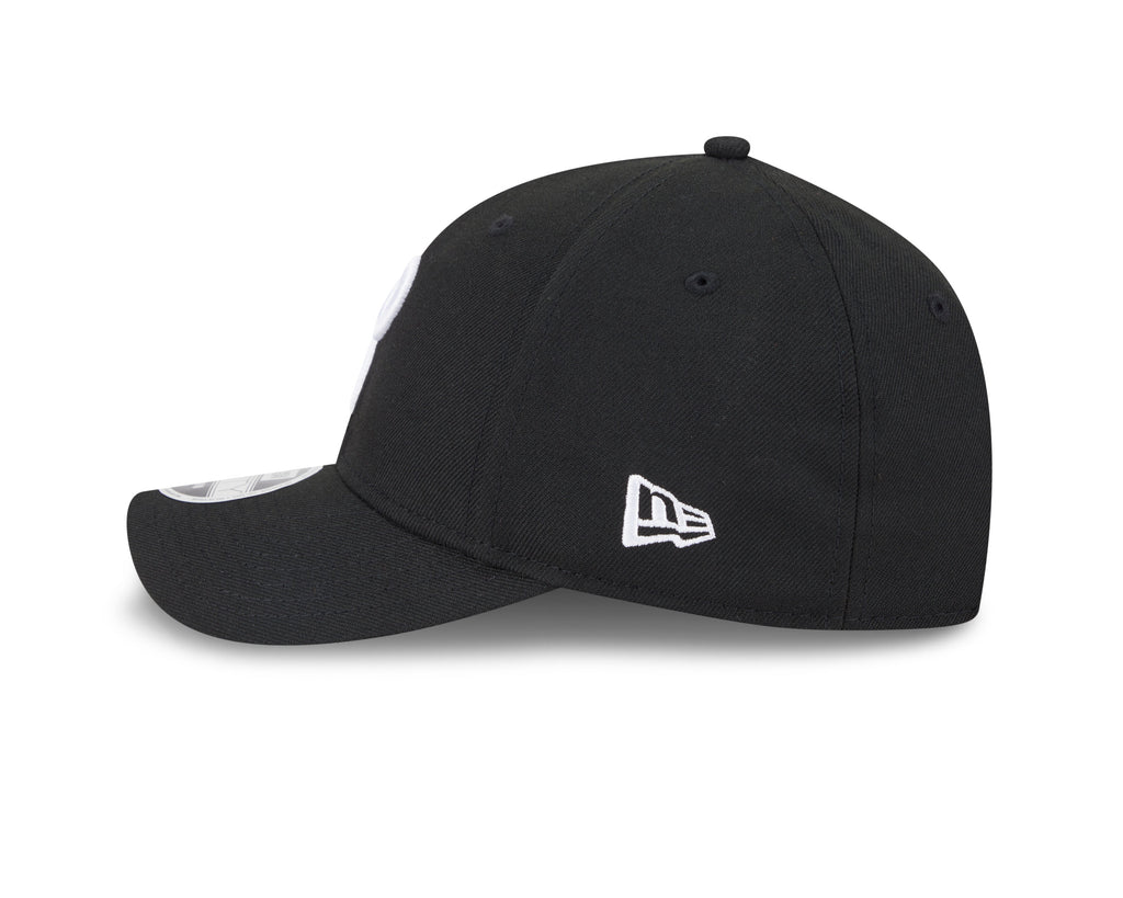 Philadelphia Phillies Black and White New Era M-Crown 9FORTY Adjustable Hat Official Team Hat Sports Fan Cap Official NFL Team Hat Football Fan Cap
