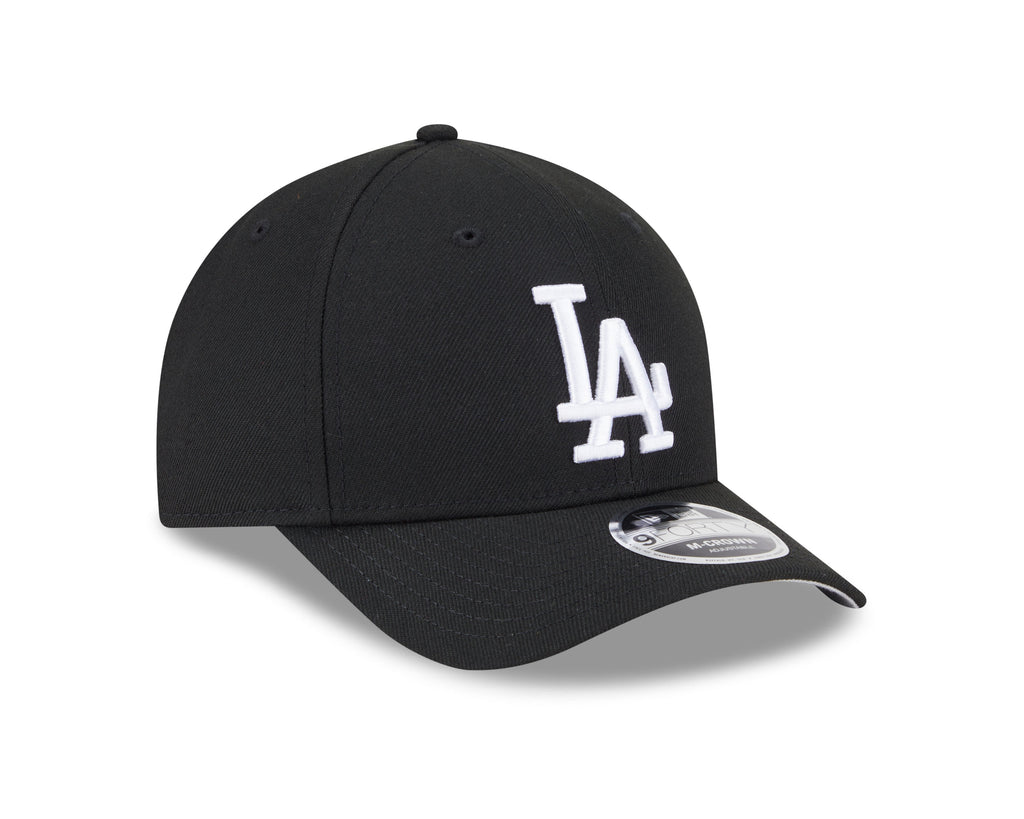 Los Angeles Dodgers Black and White New Era M-Crown 9FORTY Adjustable Hat Official Team Hat Sports Fan Cap Official NFL Team Hat Football Fan Cap