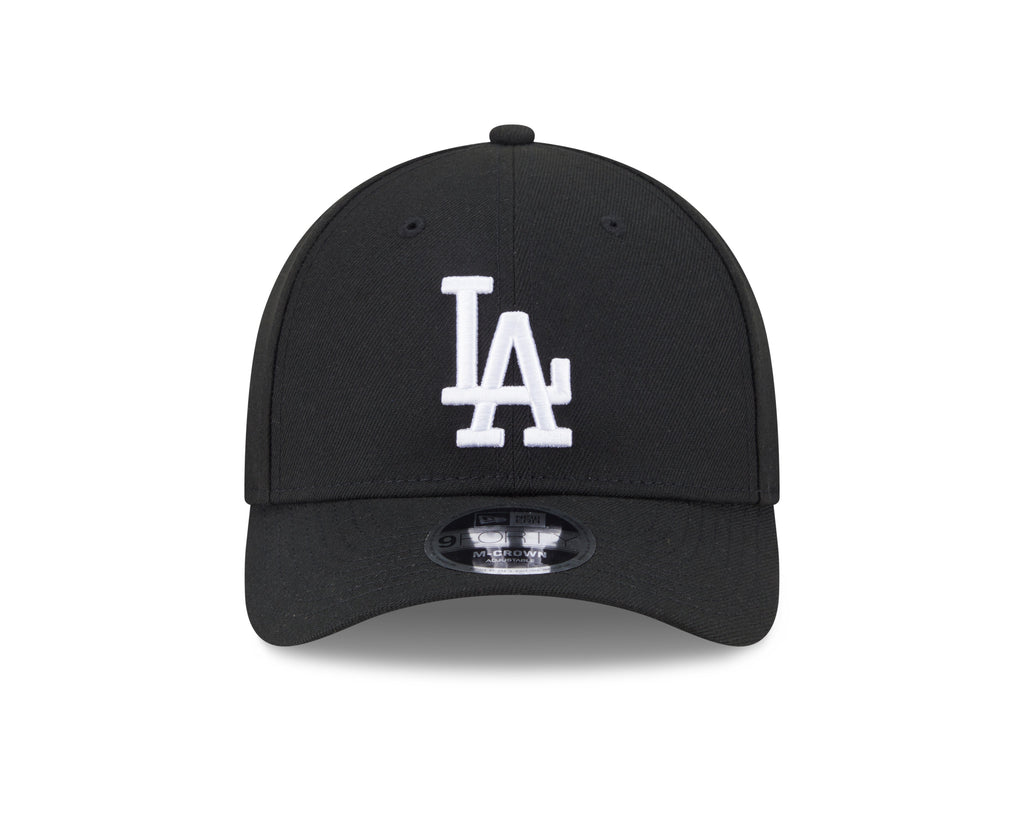 Los Angeles Dodgers Black and White New Era M-Crown 9FORTY Adjustable Hat Official Team Hat Sports Fan Cap Official NFL Team Hat Football Fan Cap