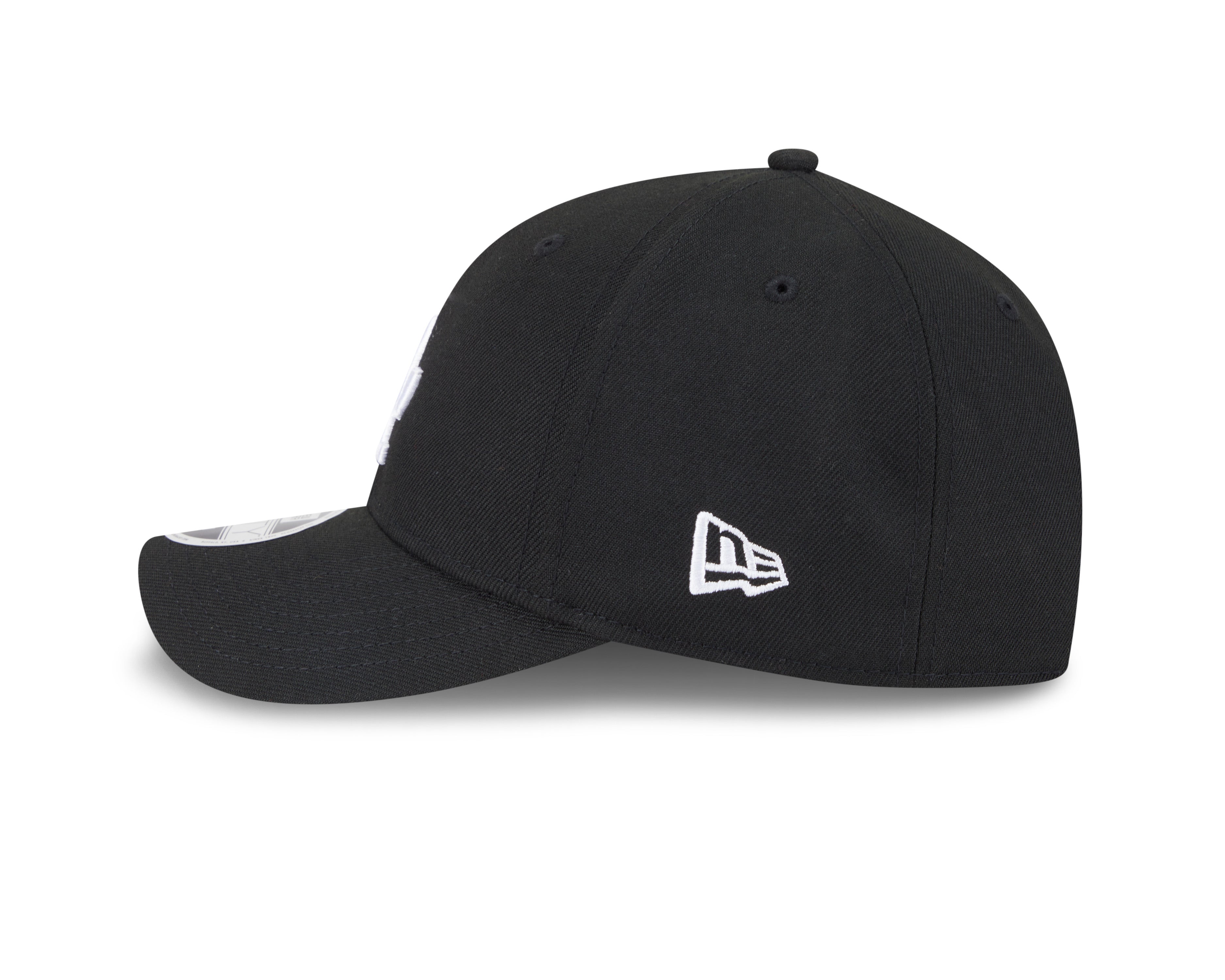 Los Angeles Dodgers Black and White New Era M-Crown 9FORTY Adjustable Hat Official Team Hat Sports Fan Cap Official NFL Team Hat Football Fan Cap