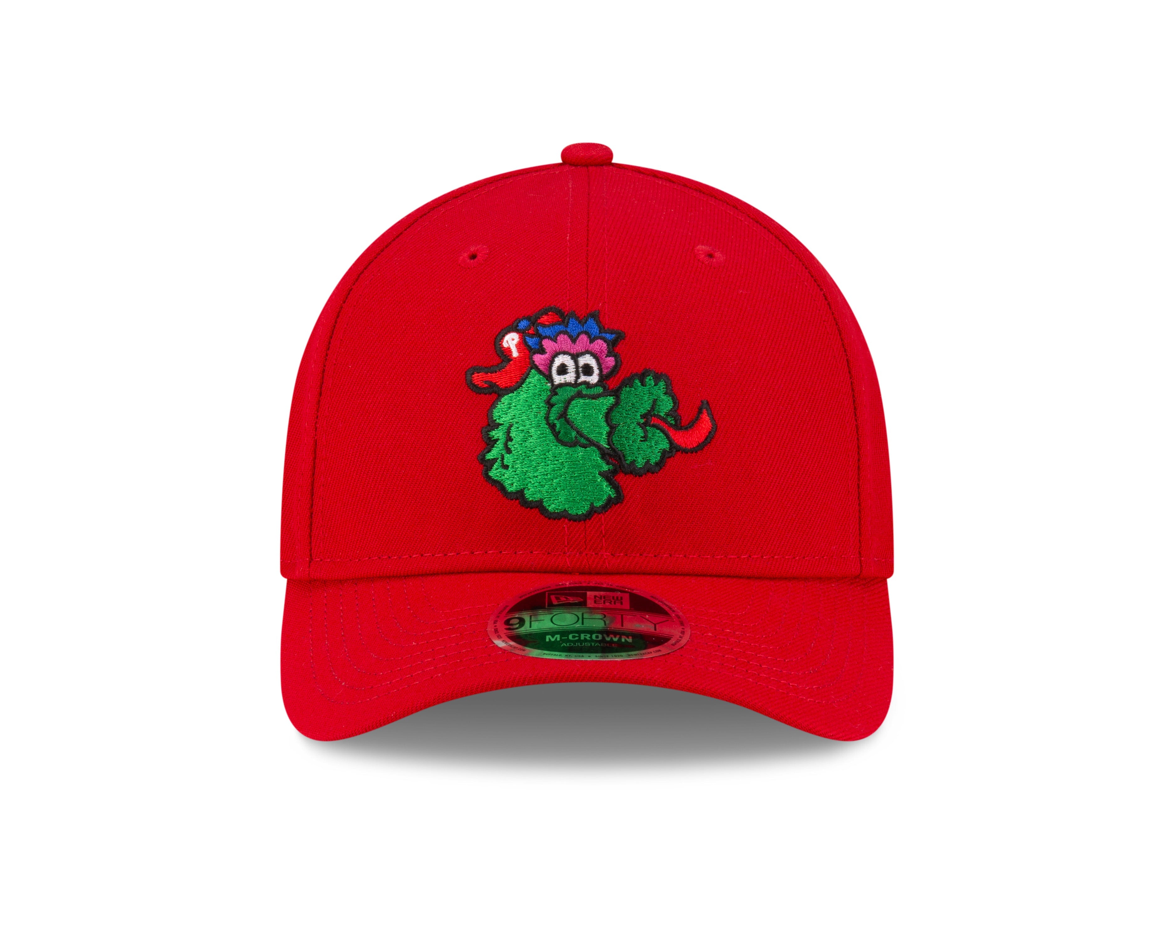 Philadelphia Phillies Red Fanatic New Era M-Crown 9FORTY Adjustable Hat Official Team Hat Sports Fan Cap Official NFL Team Hat Football Fan Cap