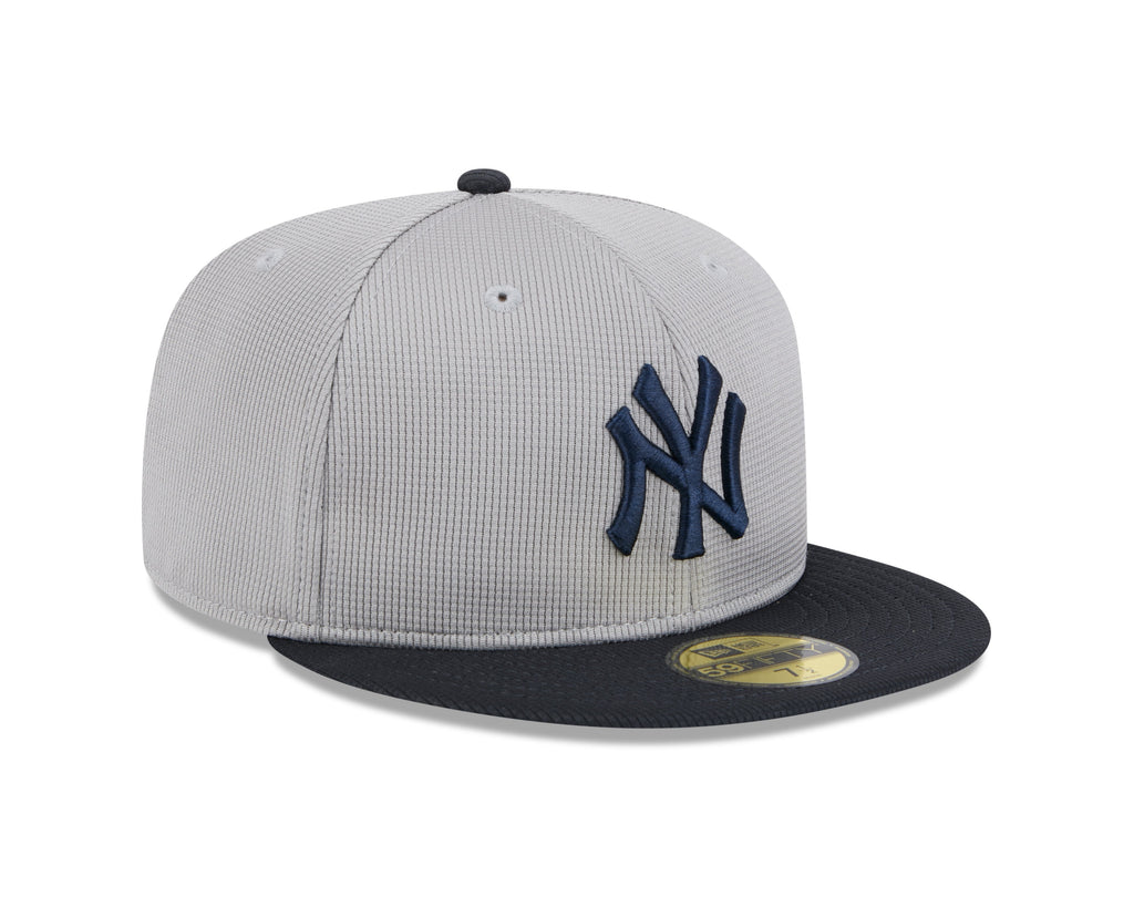 New York Yankees New Era Road Grey 2025 Spring Training 59FIFTY Fitted Hat Official Team Hat Sports Fan Cap Official NFL Team Hat Football Fan Cap