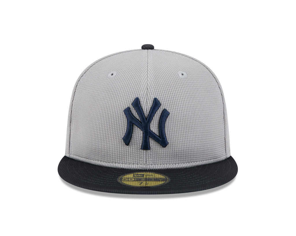 New York Yankees New Era Road Grey 2025 Spring Training 59FIFTY Fitted Hat Official Team Hat Sports Fan Cap Official NFL Team Hat Football Fan Cap