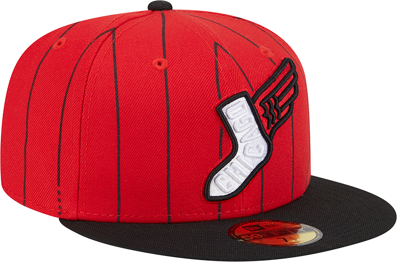 Chicago White Sox New Era 2025 26 City Connect 59FIFTY Fitted Hat - Red Black Official Team Hat Sports Fan Cap Official NFL Team Hat Football Fan Cap
