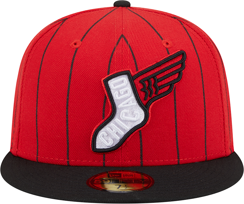 Chicago White Sox New Era 2025 26 City Connect 59FIFTY Fitted Hat - Red Black Official Team Hat Sports Fan Cap Official NFL Team Hat Football Fan Cap