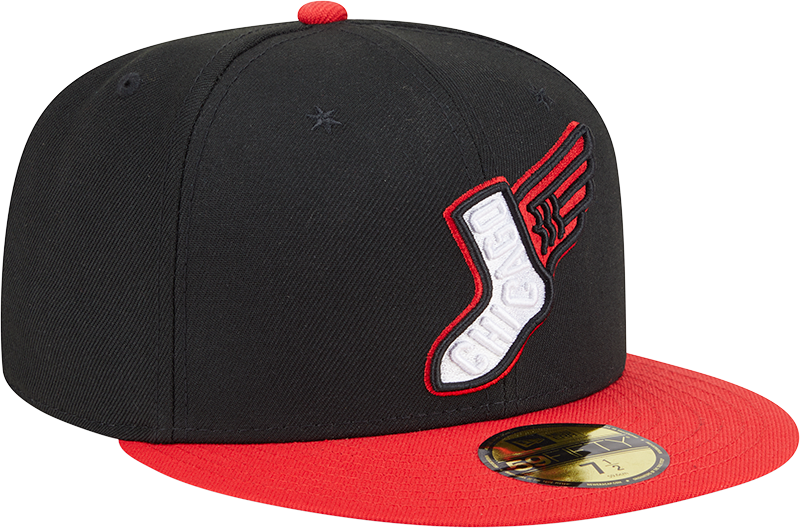 Chicago White Sox New Era 2025 City Connect Alternate 59FIFTY Fitted Hat - Black Red Official Team Hat Sports Fan Cap Official NFL Team Hat Football