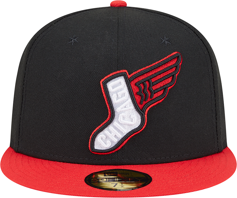 Chicago White Sox New Era 2025 City Connect Alternate 59FIFTY Fitted Hat - Black Red Official Team Hat Sports Fan Cap Official NFL Team Hat Football