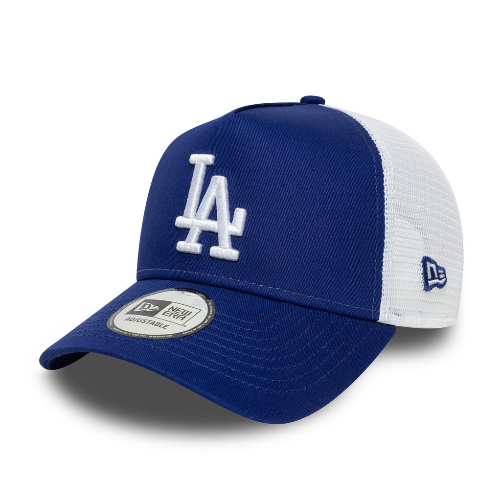 Los Angeles Dodgers MLB Trucker Snapback Side Patch New Era Blue White Official Team Hat Sports Fan Cap Official NFL Team Hat Football Fan Cap