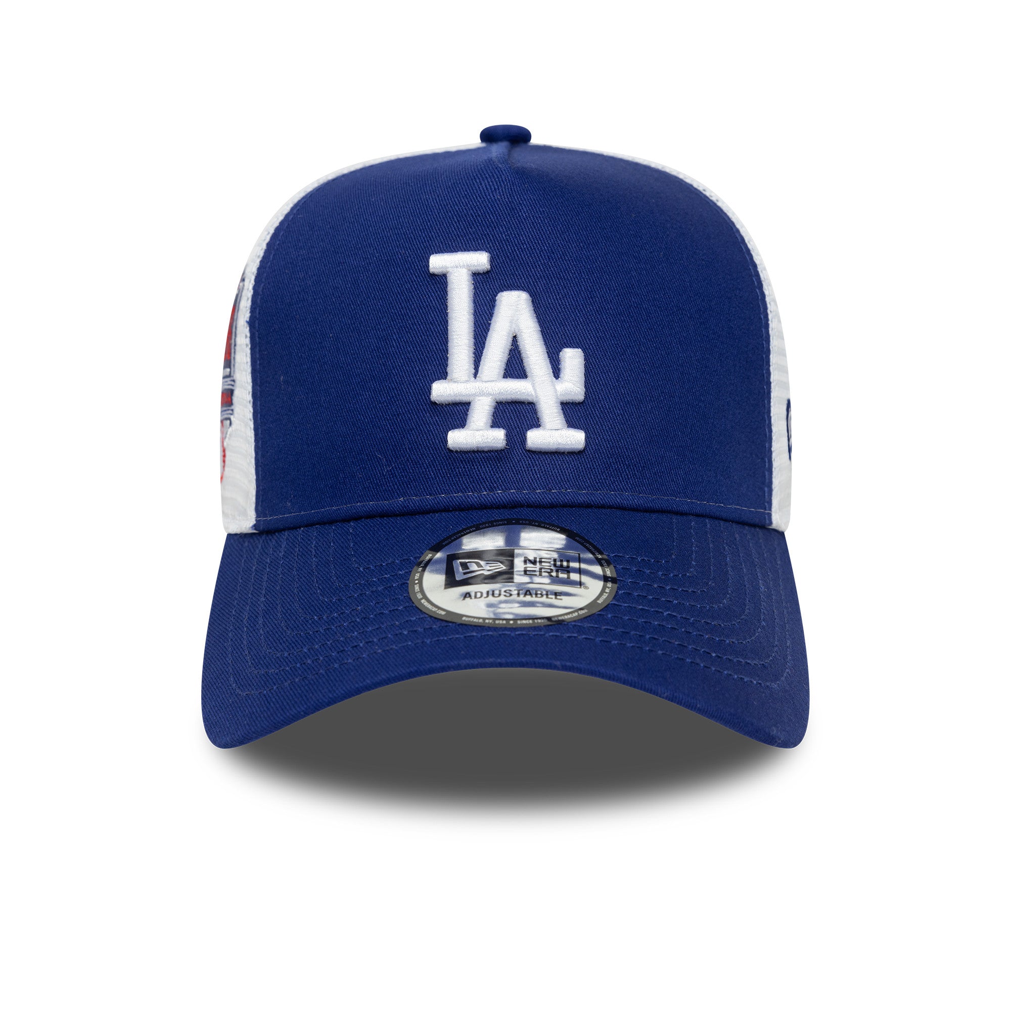 Los Angeles Dodgers MLB Trucker Snapback Side Patch New Era Blue White Official Team Hat Sports Fan Cap Official NFL Team Hat Football Fan Cap