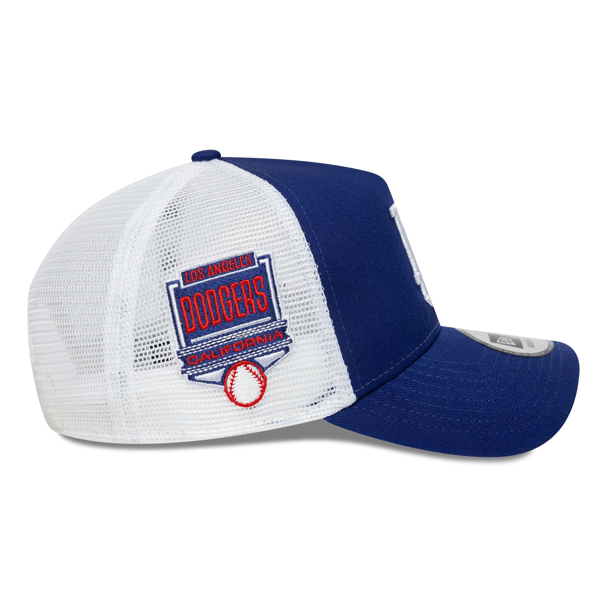 Los Angeles Dodgers MLB Trucker Snapback Side Patch New Era Blue White Official Team Hat Sports Fan Cap Official NFL Team Hat Football Fan Cap