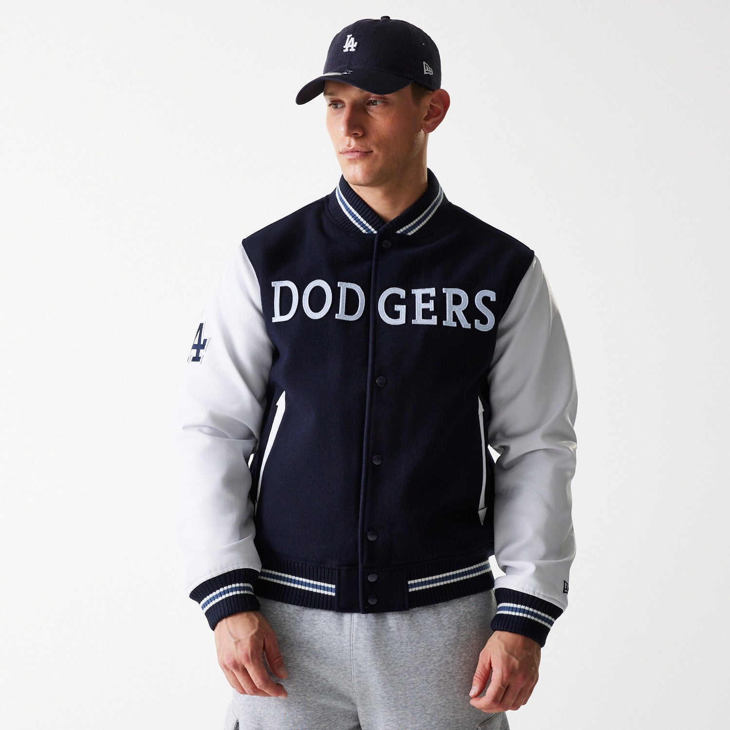 Los Angeles Dodgers MLB Wordmark Varsity Jacket New Era Official Sports Fan Gear Official NFL Fan Gear Popular Style