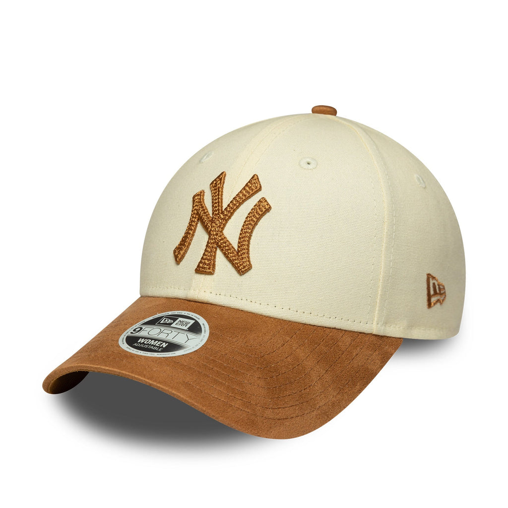 New York Yankees Womens Faux Suede MLB 9FORTY Strapback New Era LTC CAM Official Team Hat Sports Fan Cap Official NFL Team Hat Football Fan Cap