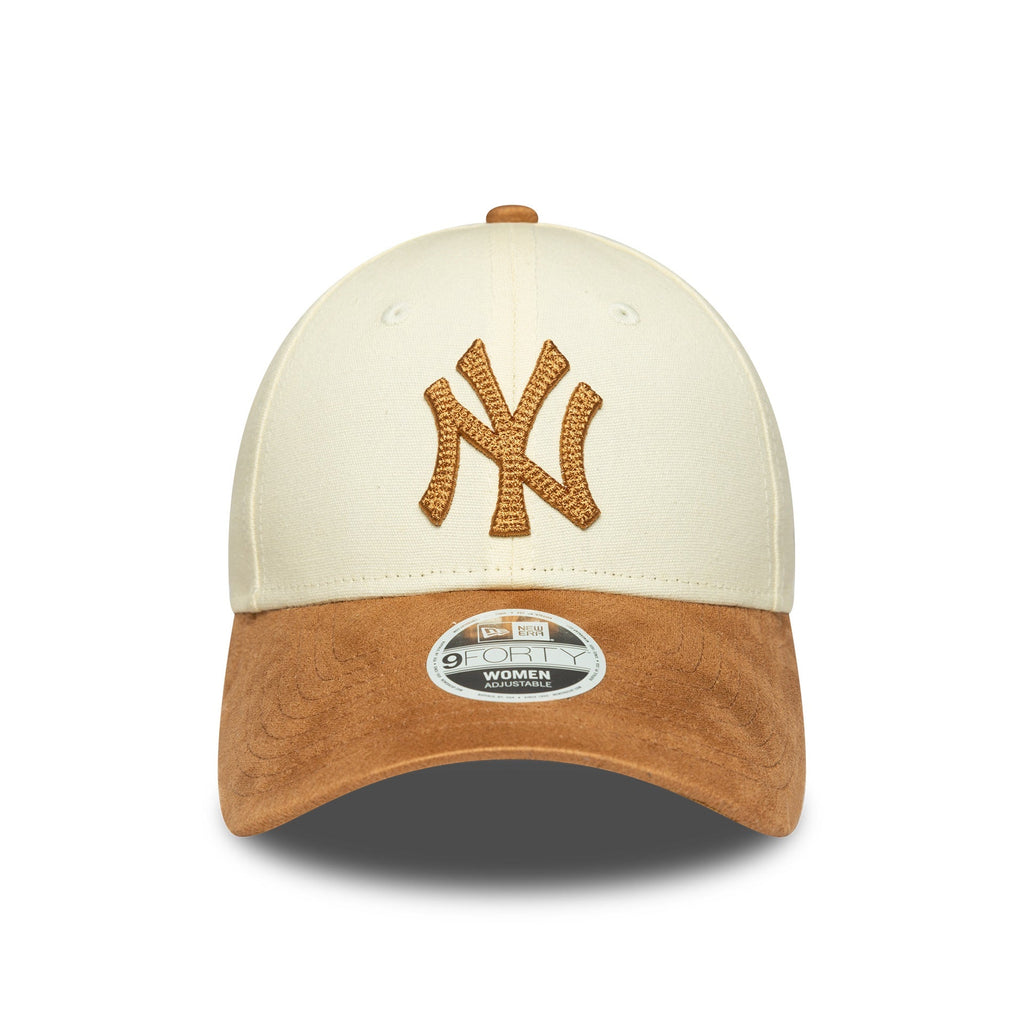 New York Yankees Womens Faux Suede MLB 9FORTY Strapback New Era LTC CAM Official Team Hat Sports Fan Cap Official NFL Team Hat Football Fan Cap