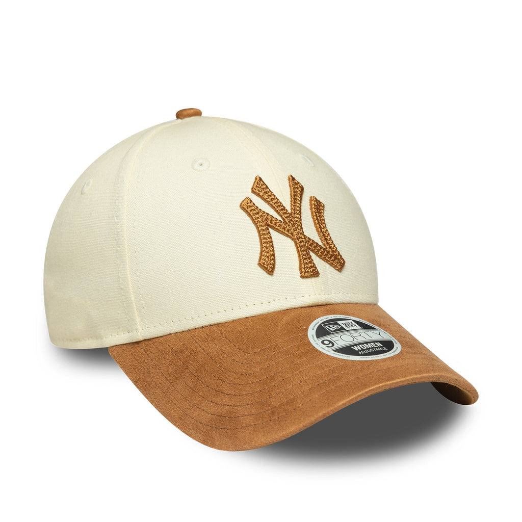 New York Yankees Womens Faux Suede MLB 9FORTY Strapback New Era LTC CAM Official Team Hat Sports Fan Cap Official NFL Team Hat Football Fan Cap