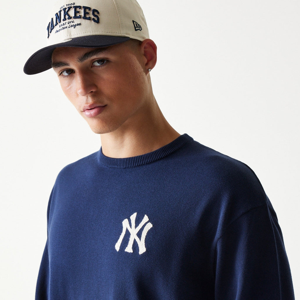 MLB Essential Knit Sweater New York Yankees Navy Official Sports Fan Gear Official NFL Fan Gear Popular Style