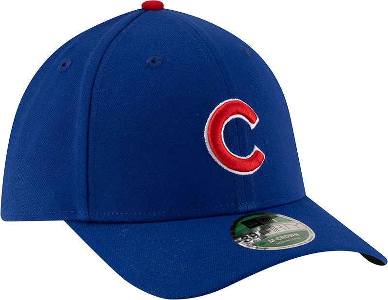 Chicago Cubs New Era M-Crown 39Thirty Player Replica Blue Flex Fit Hat Official Team Hat Sports Fan Cap Official NFL Team Hat Football Fan Cap