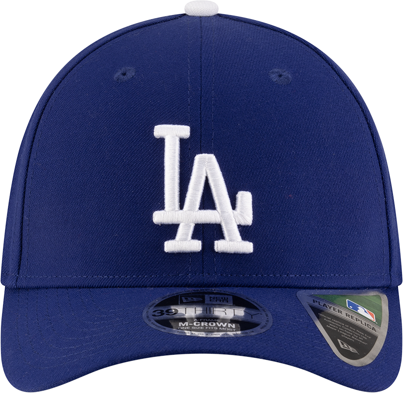 Los Angeles Dodgers New Era M-Crown 39Thirty Player Replica Blue Flex Fit Hat Official Team Hat Sports Fan Cap Official NFL Team Hat Football Fan Cap