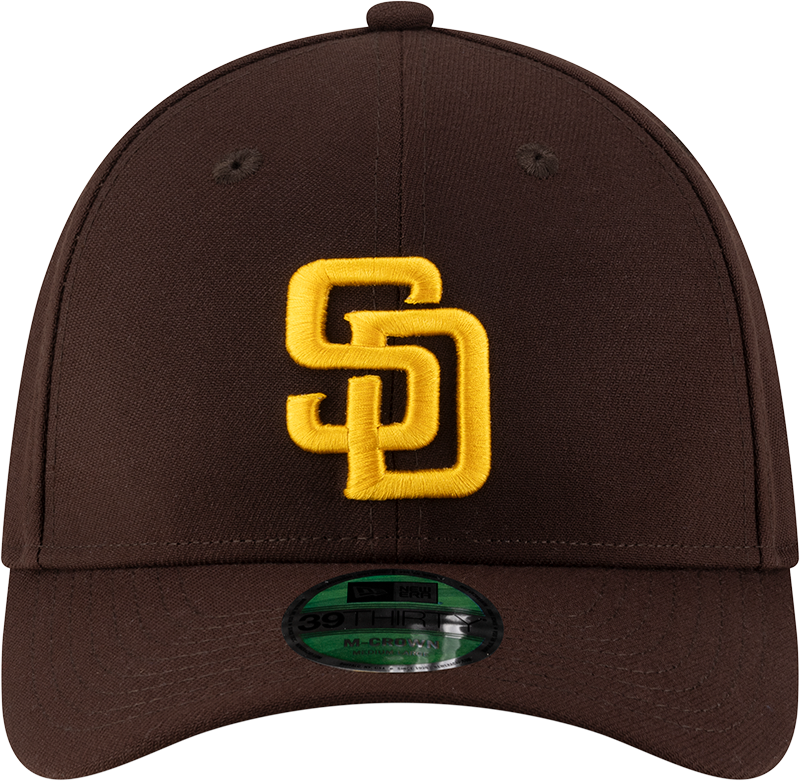 San Diego Padres New Era M-Crown Player Replica 39Thirty Brown Flex Fit Hat Official Team Hat Sports Fan Cap Official NFL Team Hat Football Fan Cap