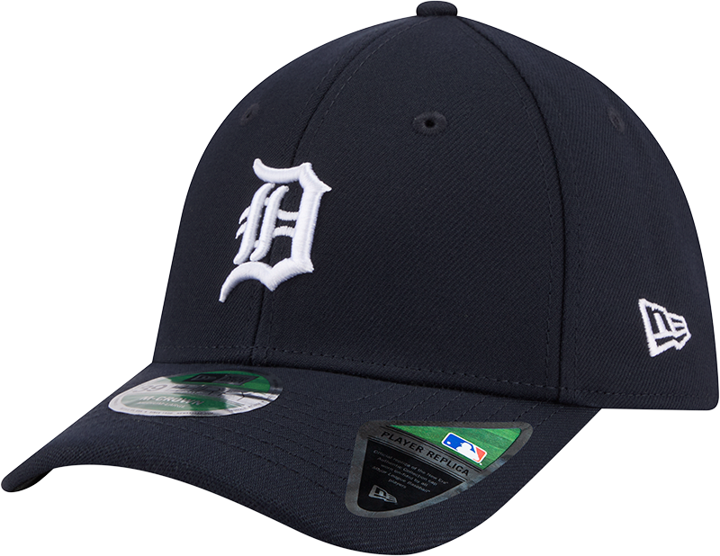 Detroit Tigers New Era M-Crown Player Replica 39Thirty Navy Flex Fit Hat Official Team Hat Sports Fan Cap Official NFL Team Hat Football Fan Cap