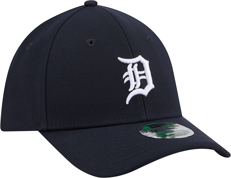 Detroit Tigers New Era M-Crown Player Replica 39Thirty Navy Flex Fit Hat Official Team Hat Sports Fan Cap Official NFL Team Hat Football Fan Cap