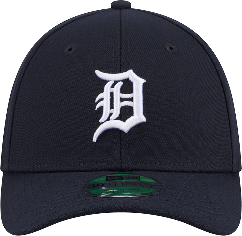 Detroit Tigers New Era M-Crown Player Replica 39Thirty Navy Flex Fit Hat Official Team Hat Sports Fan Cap Official NFL Team Hat Football Fan Cap