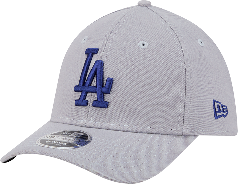 Los Angeles Dodgers New Era M-Crown 39Thirty Gray Flex Fit Hat Official Team Hat Sports Fan Cap Official NFL Team Hat Football Fan Cap