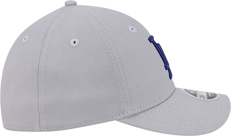 Los Angeles Dodgers New Era M-Crown 39Thirty Gray Flex Fit Hat Official Team Hat Sports Fan Cap Official NFL Team Hat Football Fan Cap