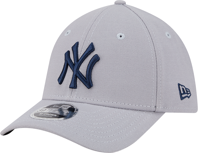 New York Yankees New Era M-Crown 39Thirty Gray Flex Fit Hat Official Team Hat Sports Fan Cap Official NFL Team Hat Football Fan Cap