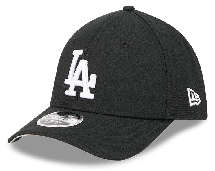 Los Angeles Dodgers M-Crown 39Thirty Black White Flex Fit Hat Official Team Hat Sports Fan Cap Official NFL Team Hat Football Fan Cap