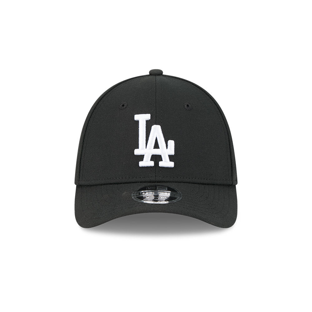 Los Angeles Dodgers M-Crown 39Thirty Black White Flex Fit Hat Official Team Hat Sports Fan Cap Official NFL Team Hat Football Fan Cap