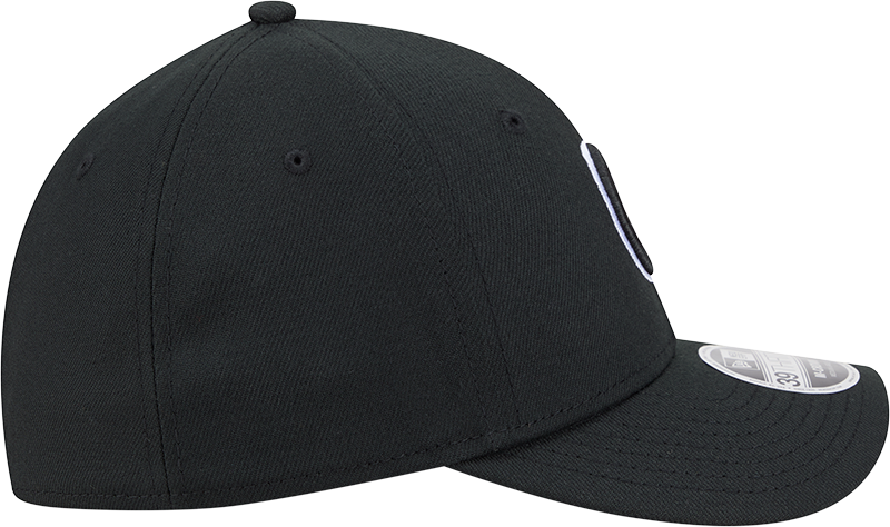 Chicago Cubs New Era M-Crown 39Thirty Black White Flex Fit Hat Official Team Hat Sports Fan Cap Official NFL Team Hat Football Fan Cap