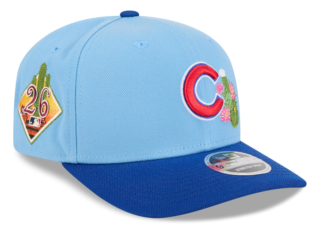 Chicago Cubs New Era 2026 Spring Training 9SEVENTY Stretch Snap Adjustable Hat - Blue Official Team Hat Sports Fan Cap Official NFL Team Hat Football