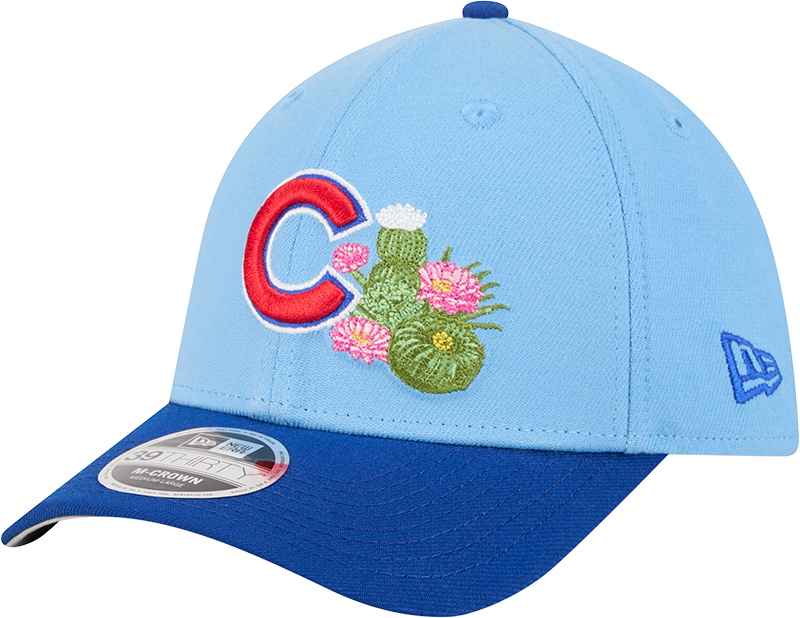 Chicago Cubs New Era 2026 Spring Training M-Crown 39Thirty Player Replica Blue Flex Fit Hat Official Team Hat Sports Fan Cap Official NFL Team Hat