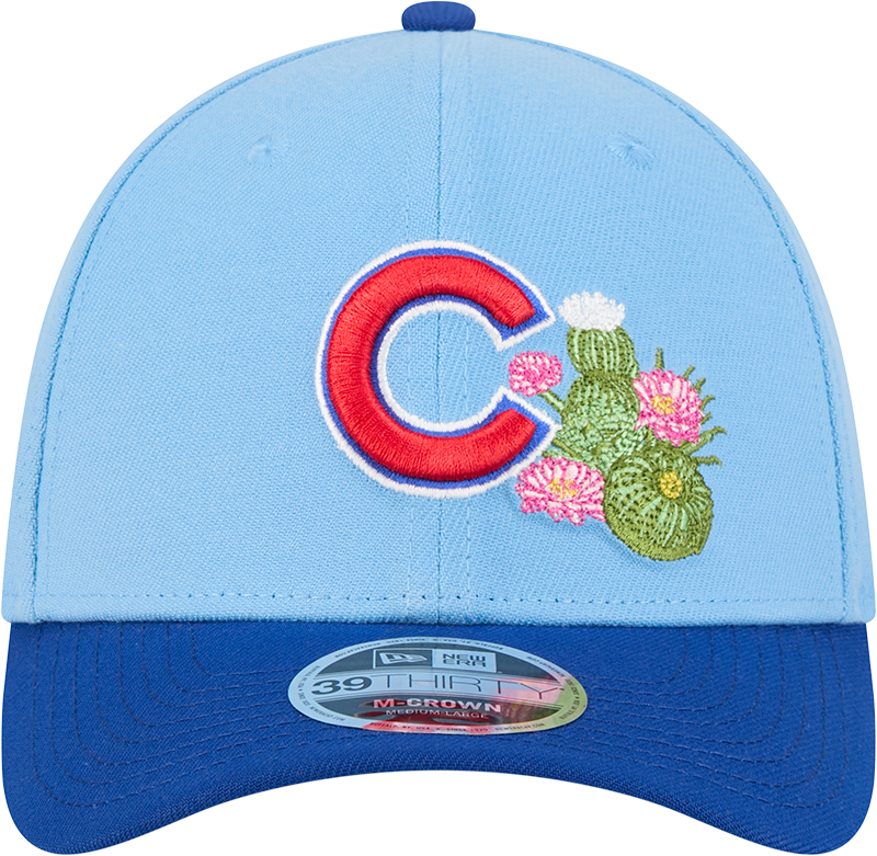 Chicago Cubs New Era 2026 Spring Training M-Crown 39Thirty Player Replica Blue Flex Fit Hat Official Team Hat Sports Fan Cap Official NFL Team Hat