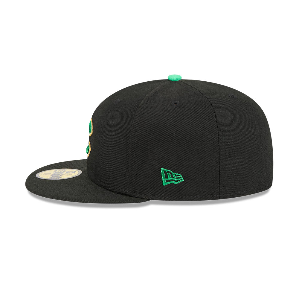 Men s Chicago Cubs New Era Black 2026 St Patrick s Day Authentic Collection On-Field 59FIFTY Fitted Hat Official Team Hat Sports Fan Cap Official NFL