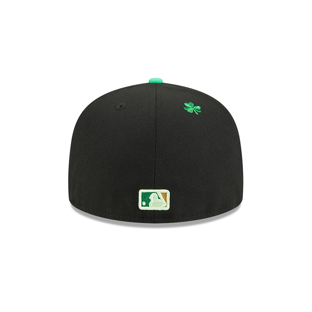 Men s Chicago Cubs New Era Black 2026 St Patrick s Day Authentic Collection On-Field 59FIFTY Fitted Hat Official Team Hat Sports Fan Cap Official NFL