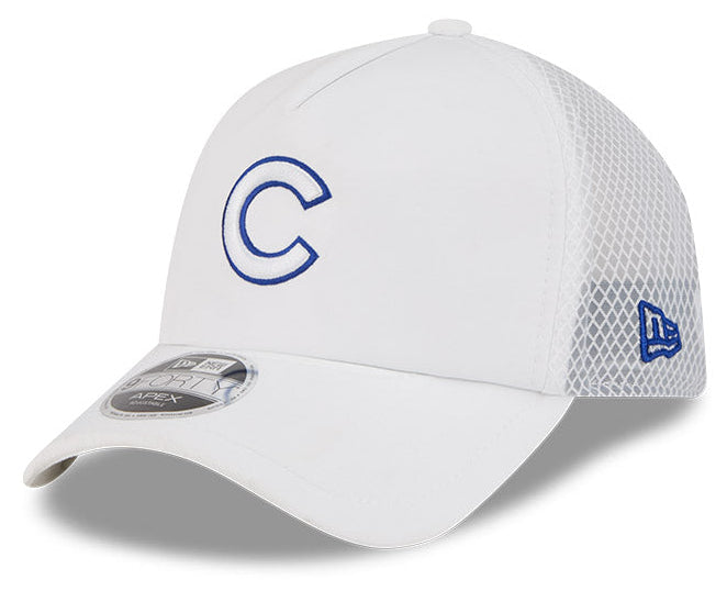 Chicago Cubs New Era 2026 Batting Practice 9Forty APEX C Logo Snap Adjustable Hat-White Official Team Hat Sports Fan Cap Official NFL Team Hat