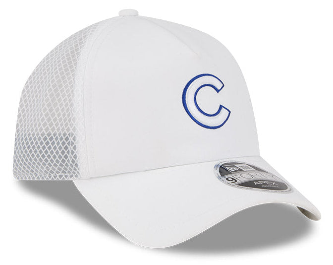 Chicago Cubs New Era 2026 Batting Practice 9Forty APEX C Logo Snap Adjustable Hat-White Official Team Hat Sports Fan Cap Official NFL Team Hat