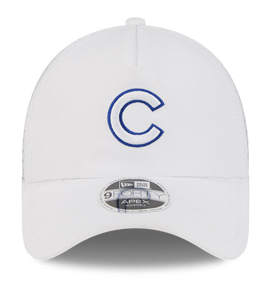 Chicago Cubs New Era 2026 Batting Practice 9Forty APEX C Logo Snap Adjustable Hat-White Official Team Hat Sports Fan Cap Official NFL Team Hat