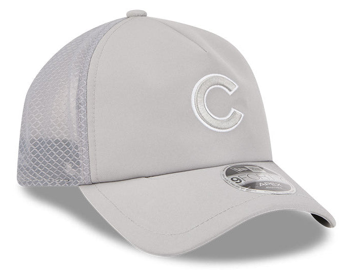 Chicago Cubs New Era 2026 Batting Practice 9Forty APEX C Logo Snap Adjustable Hat-Grey Official Team Hat Sports Fan Cap Official NFL Team Hat