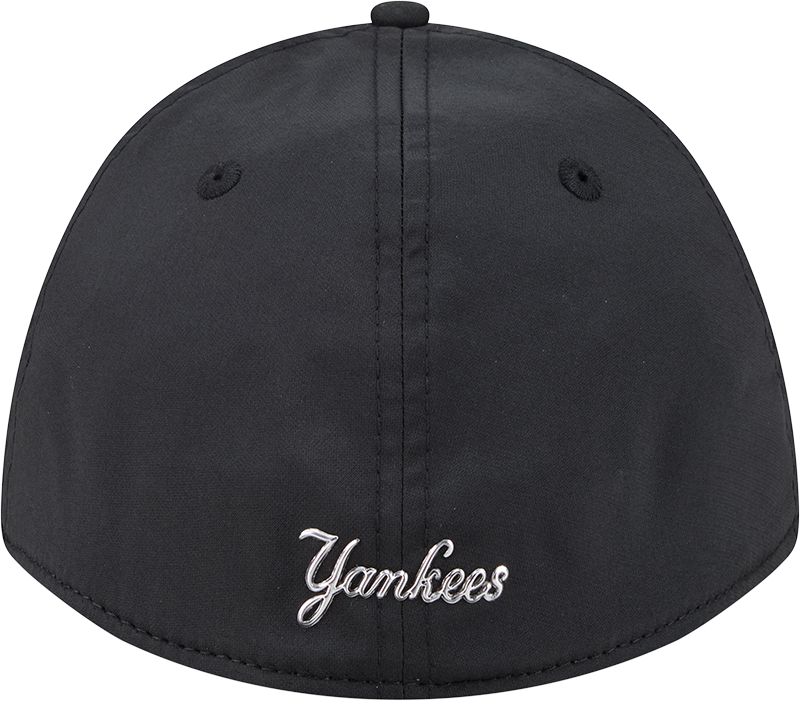 New York Yankees New Era M-Crown 39Thirty Metallic Black Performance Flex Fit Hat Official Team Hat Sports Fan Cap Official NFL Team Hat Football Fan