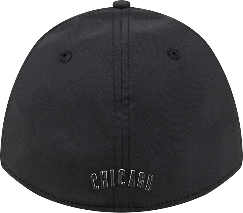 Chicago Cubs New Era M-Crown 39Thirty Metallic Black Performance Flex Fit Hat-Crawling Bear Official Team Hat Sports Fan Cap Official NFL Team Hat