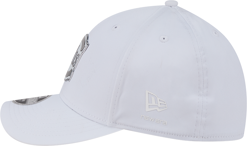 Chicago Cubs New Era M-Crown 39Thirty Alternate 2 Metallic White Performance Flex Fit Hat Official Team Hat Sports Fan Cap Official NFL Team Hat