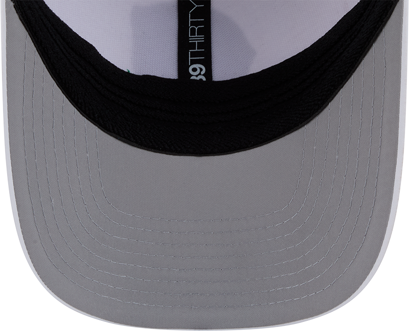 Chicago Cubs New Era M-Crown 39Thirty Alternate 2 Metallic White Performance Flex Fit Hat Official Team Hat Sports Fan Cap Official NFL Team Hat