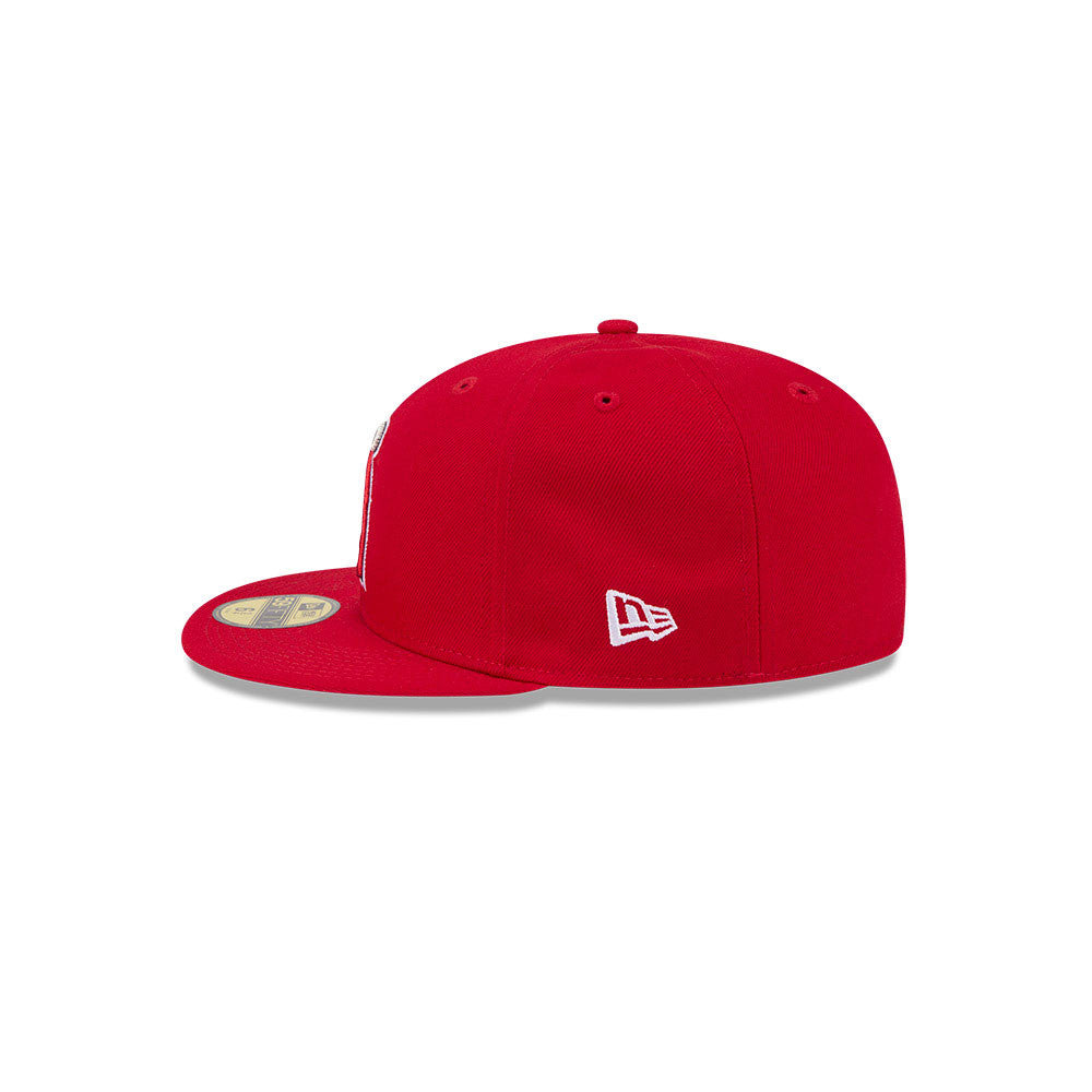 Anaheim Angels MLB Hidden Hit 59FIFTY Fitted New Era Red Official Team Hat Sports Fan Cap Official NFL Team Hat Football Fan Cap