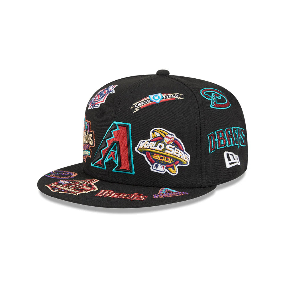 Arizona Diamondbacks MLB All Over Patch 59FIFTY Fitted New Era Official Team Hat Sports Fan Cap Official NFL Team Hat Football Fan Cap