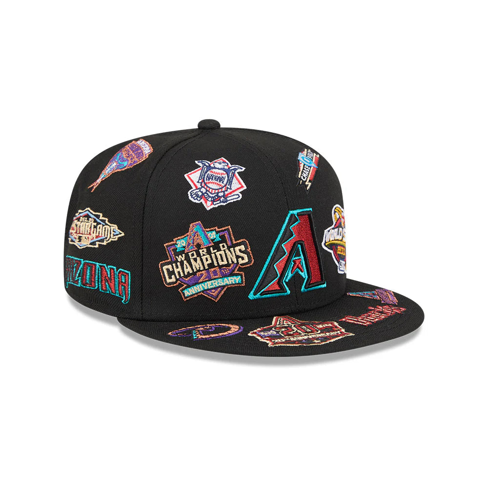 Arizona Diamondbacks MLB All Over Patch 59FIFTY Fitted New Era Official Team Hat Sports Fan Cap Official NFL Team Hat Football Fan Cap