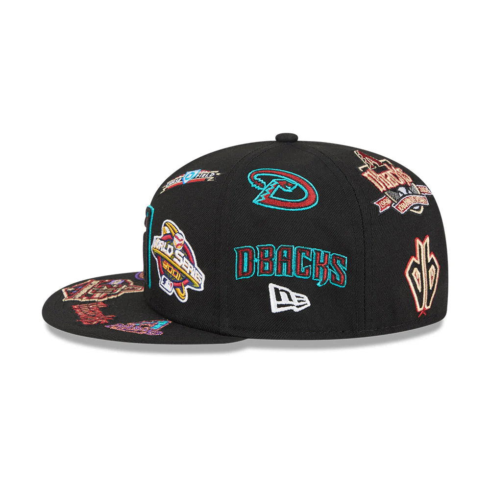 Arizona Diamondbacks MLB All Over Patch 59FIFTY Fitted New Era Official Team Hat Sports Fan Cap Official NFL Team Hat Football Fan Cap
