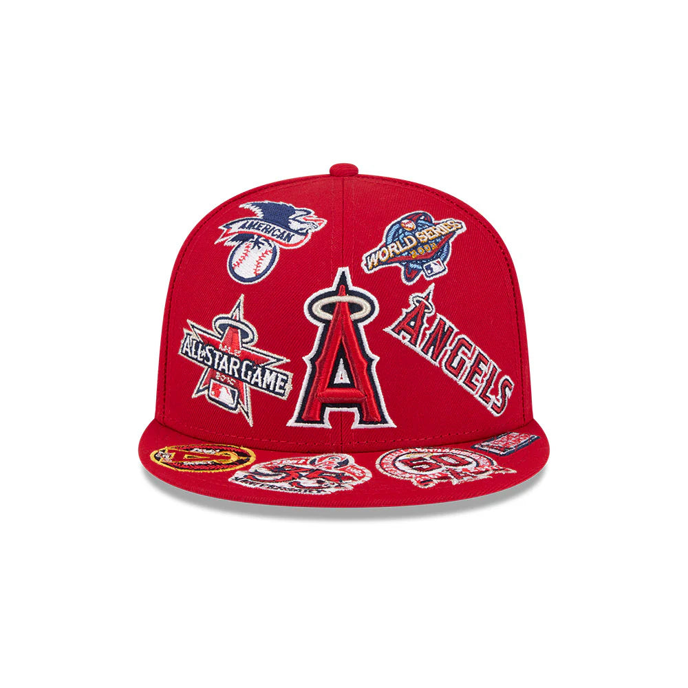 Anaheim Angels MLB All Over Patch 59FIFTY Fitted New Era Official Team Hat Sports Fan Cap Official NFL Team Hat Football Fan Cap